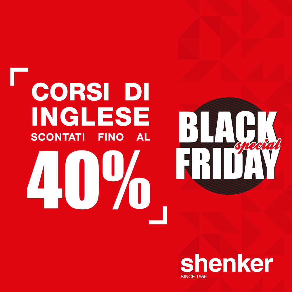 Black Friday corsi di inglese